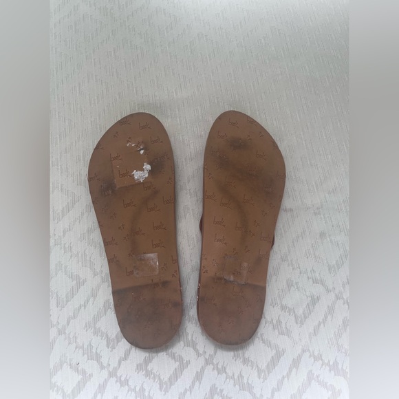 Beek Women Seabird Leather Flip Flops in Tan Size 7 - Picture 5 of 5